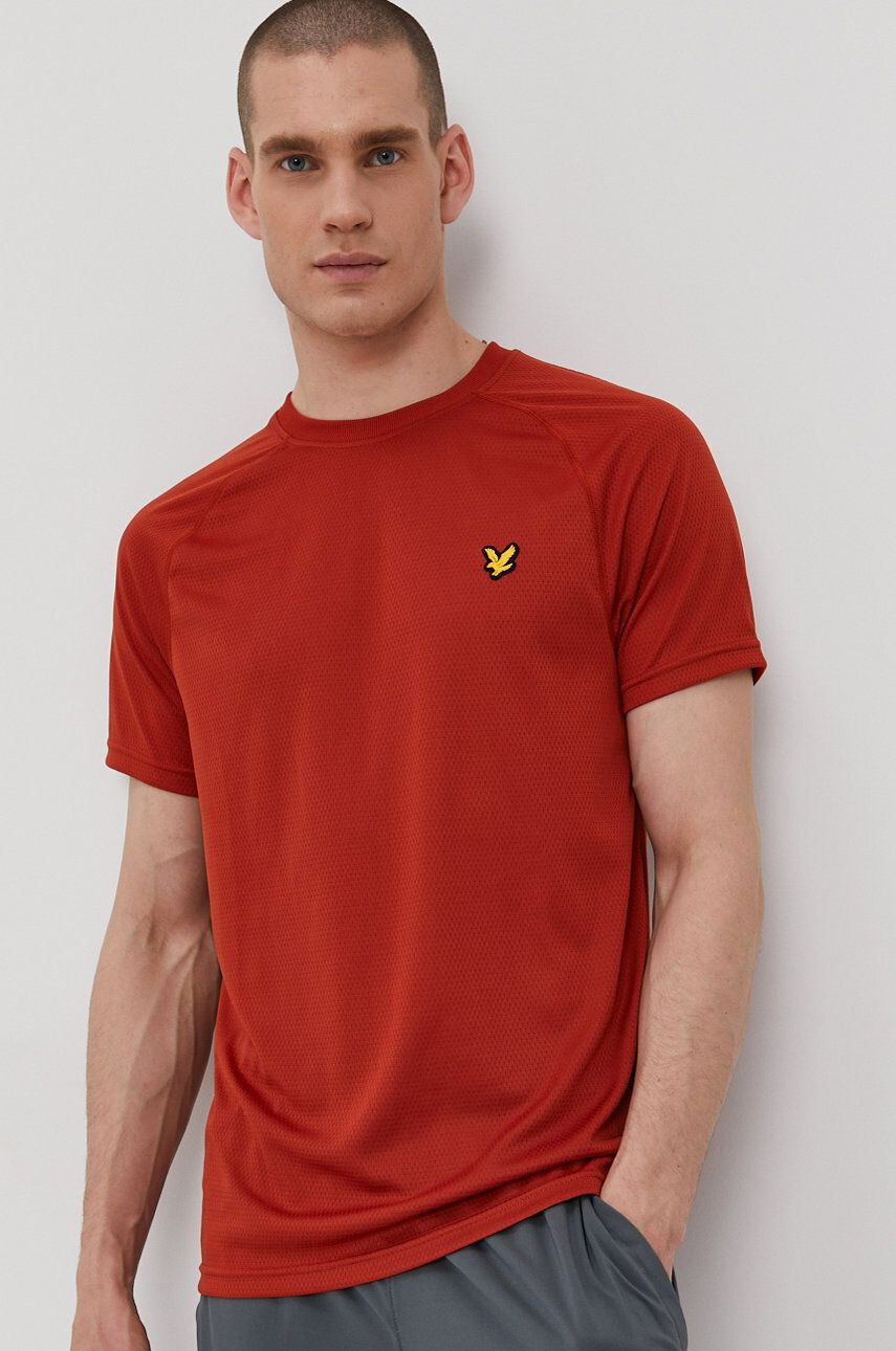 Lyle & Scott Tricou bărbați culoarea portocaliu material neted - Pled.ro