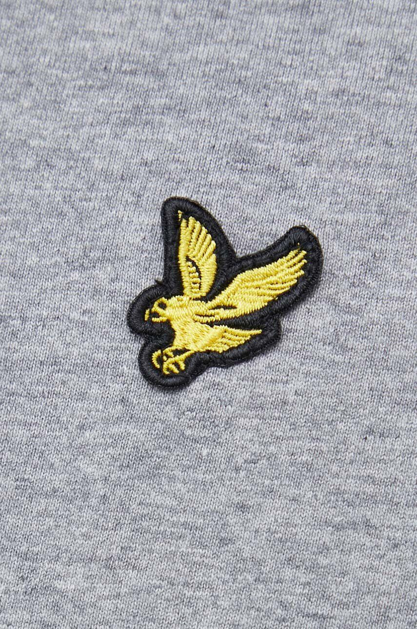 Lyle & Scott tricou din bumbac culoarea gri melanj - Pled.ro