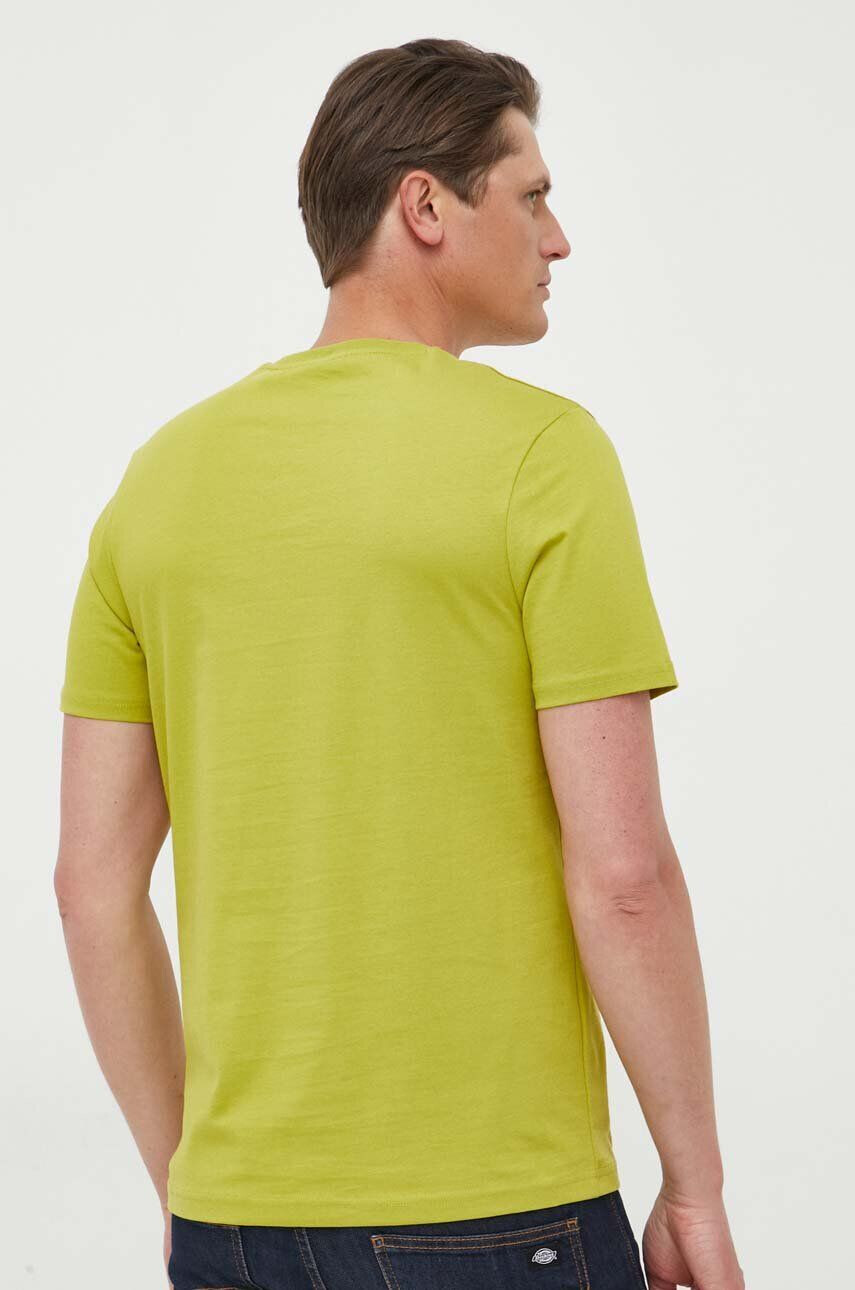 Lyle & Scott tricou din bumbac culoarea verde neted - Pled.ro