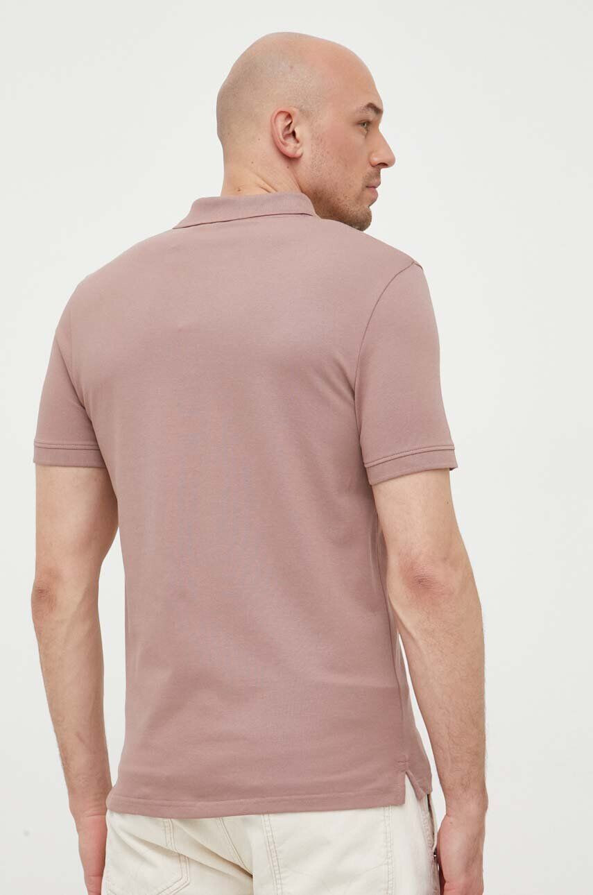 Lyle & Scott tricou polo barbati culoarea roz neted - Pled.ro