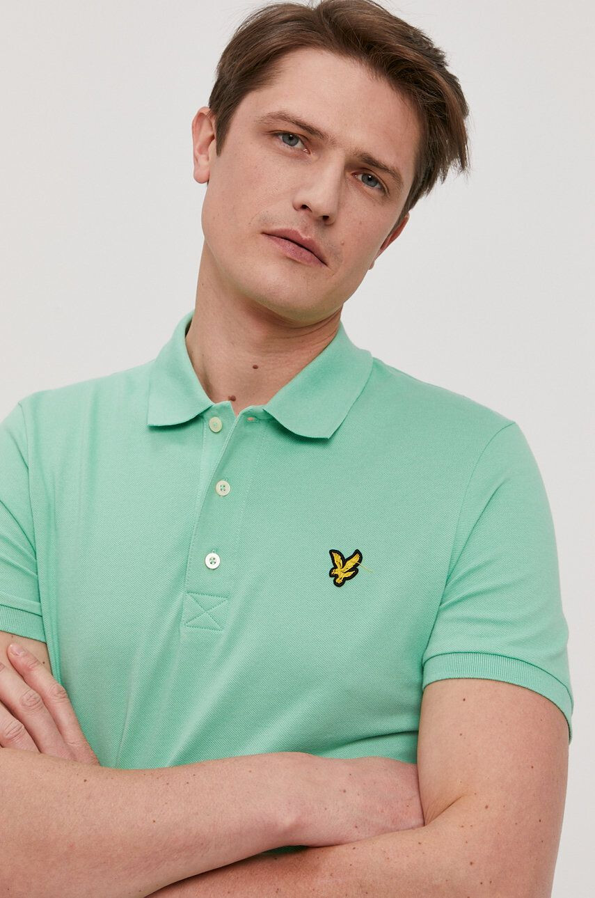 Lyle & Scott tricou polo barbati culoarea alb neted - Pled.ro