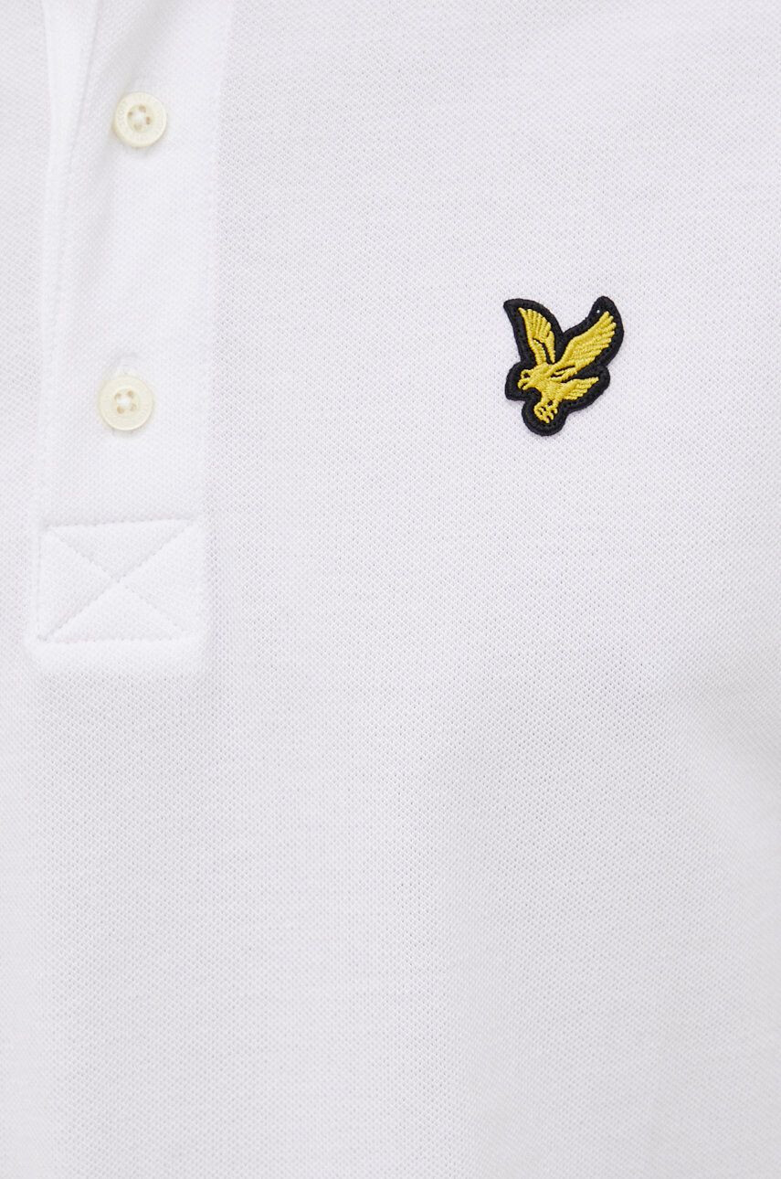 Lyle & Scott tricou polo barbati culoarea alb neted - Pled.ro