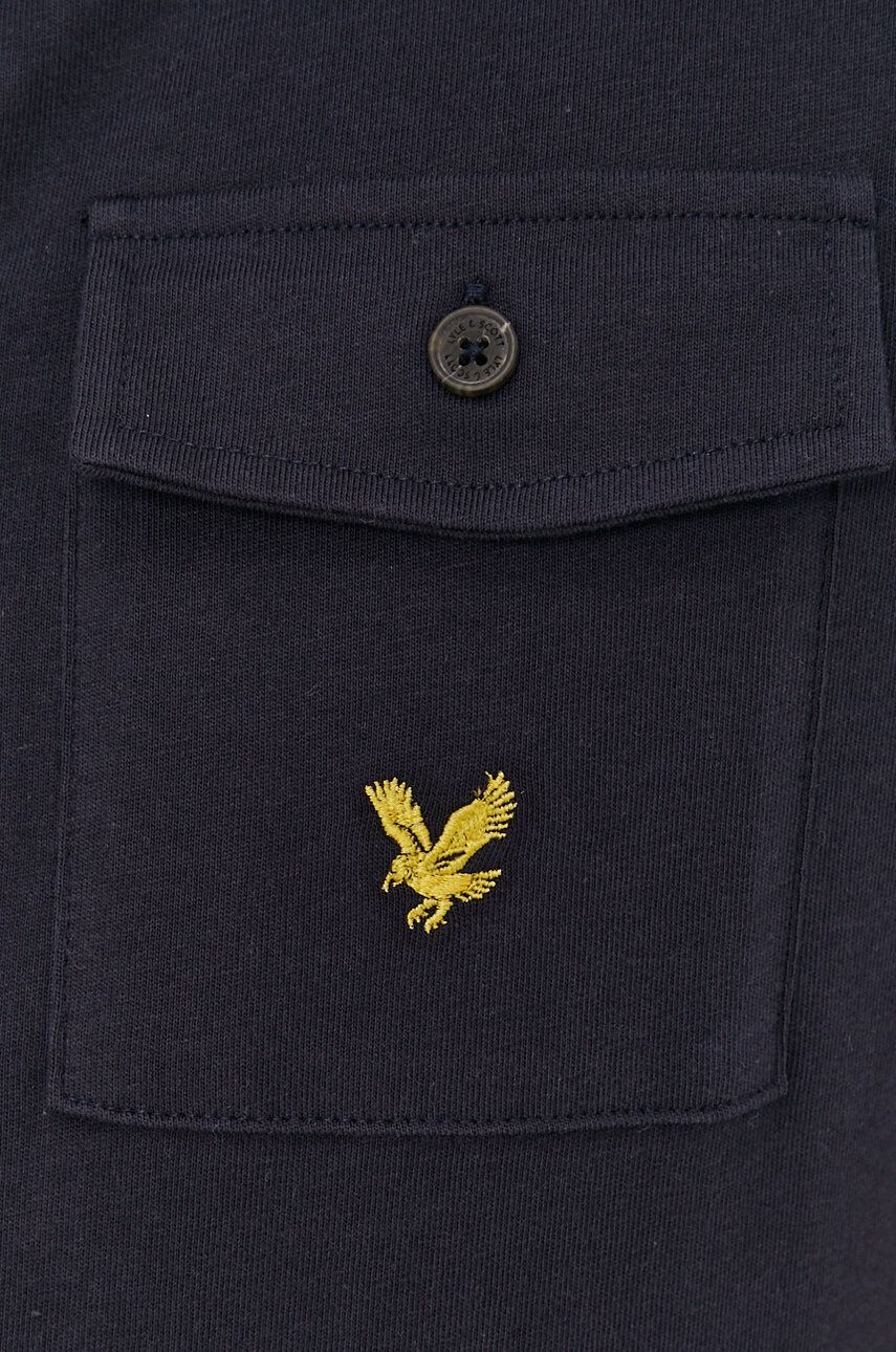 Lyle & Scott Tricou Polo bărbați culoarea albastru marin material neted - Pled.ro