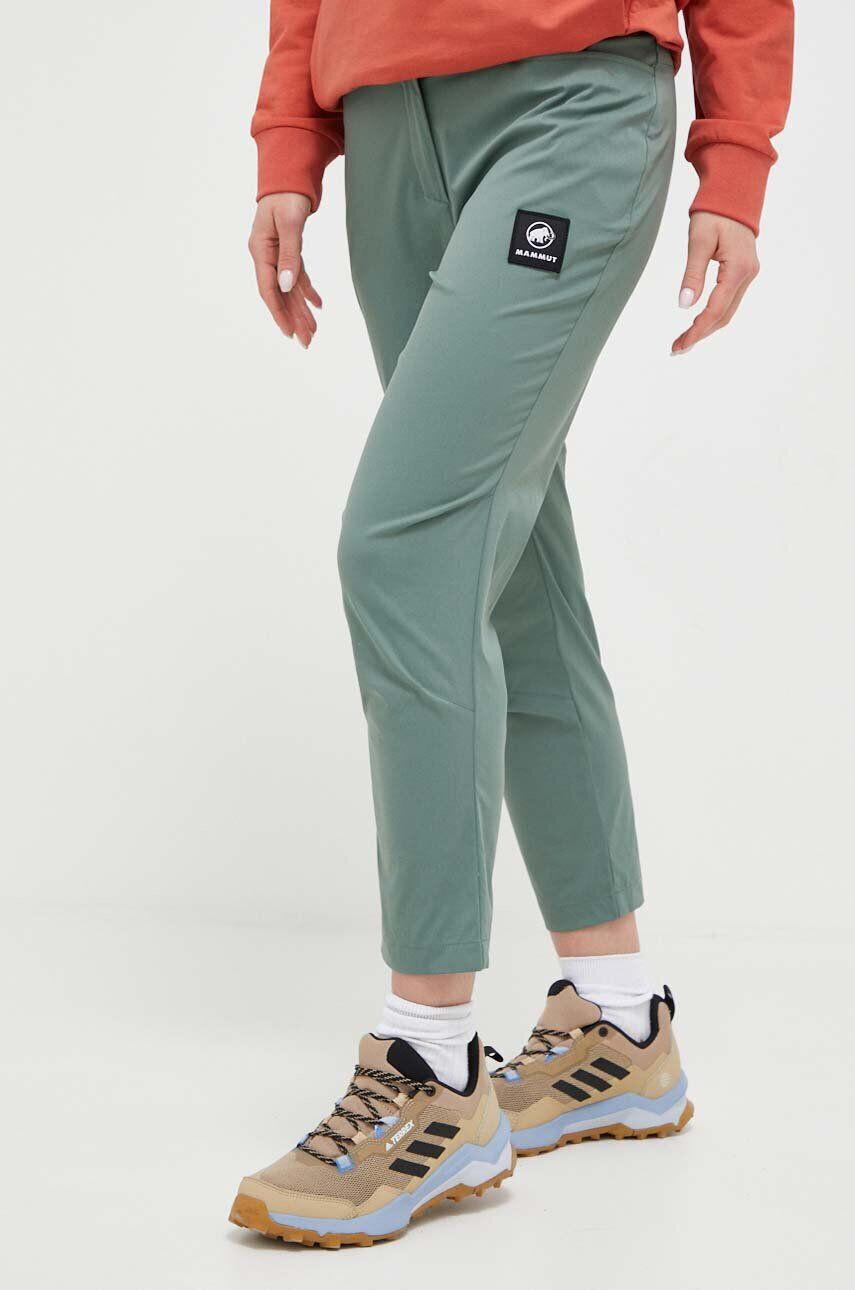 Mammut pantaloni de exterior Massone Light culoarea verde - Pled.ro