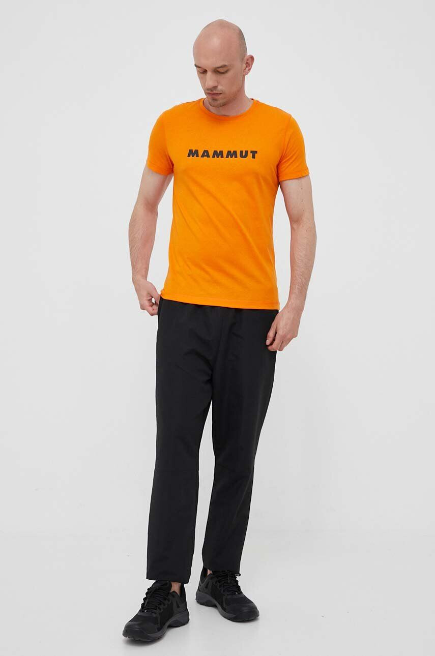 Mammut tricou sport Core Logo culoarea portocaliu cu imprimeu - Pled.ro