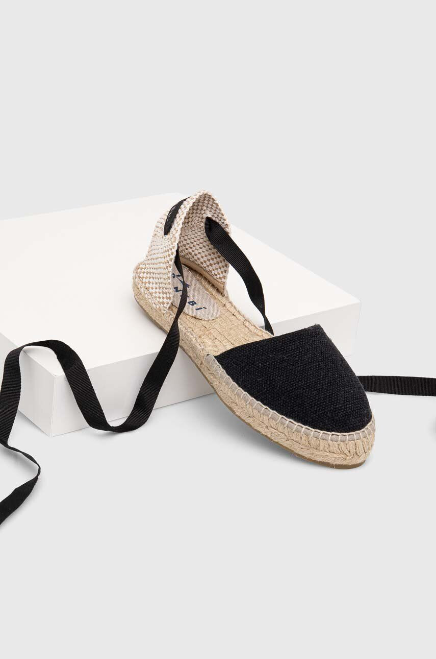 Manebi espadrile culoarea negru - Pled.ro