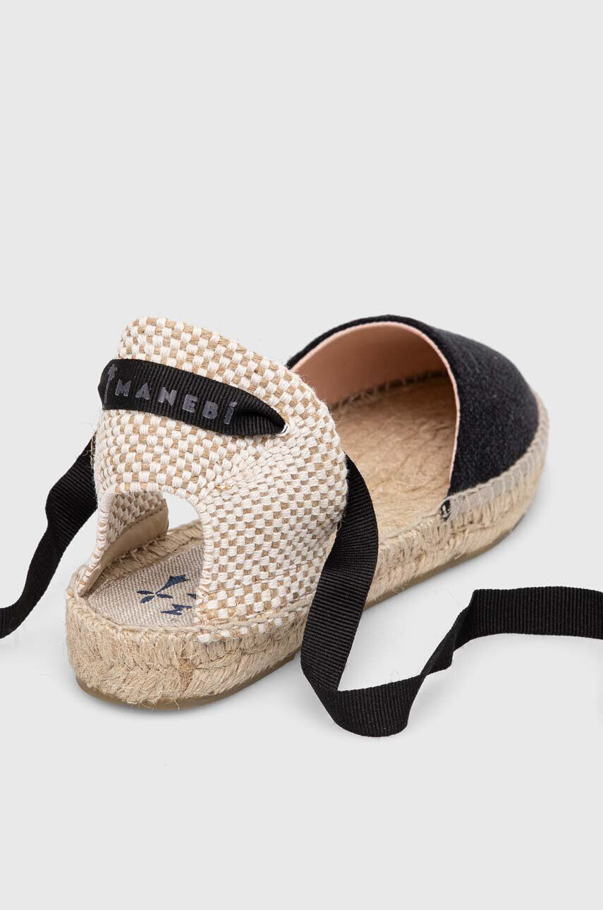 Manebi espadrile culoarea negru - Pled.ro