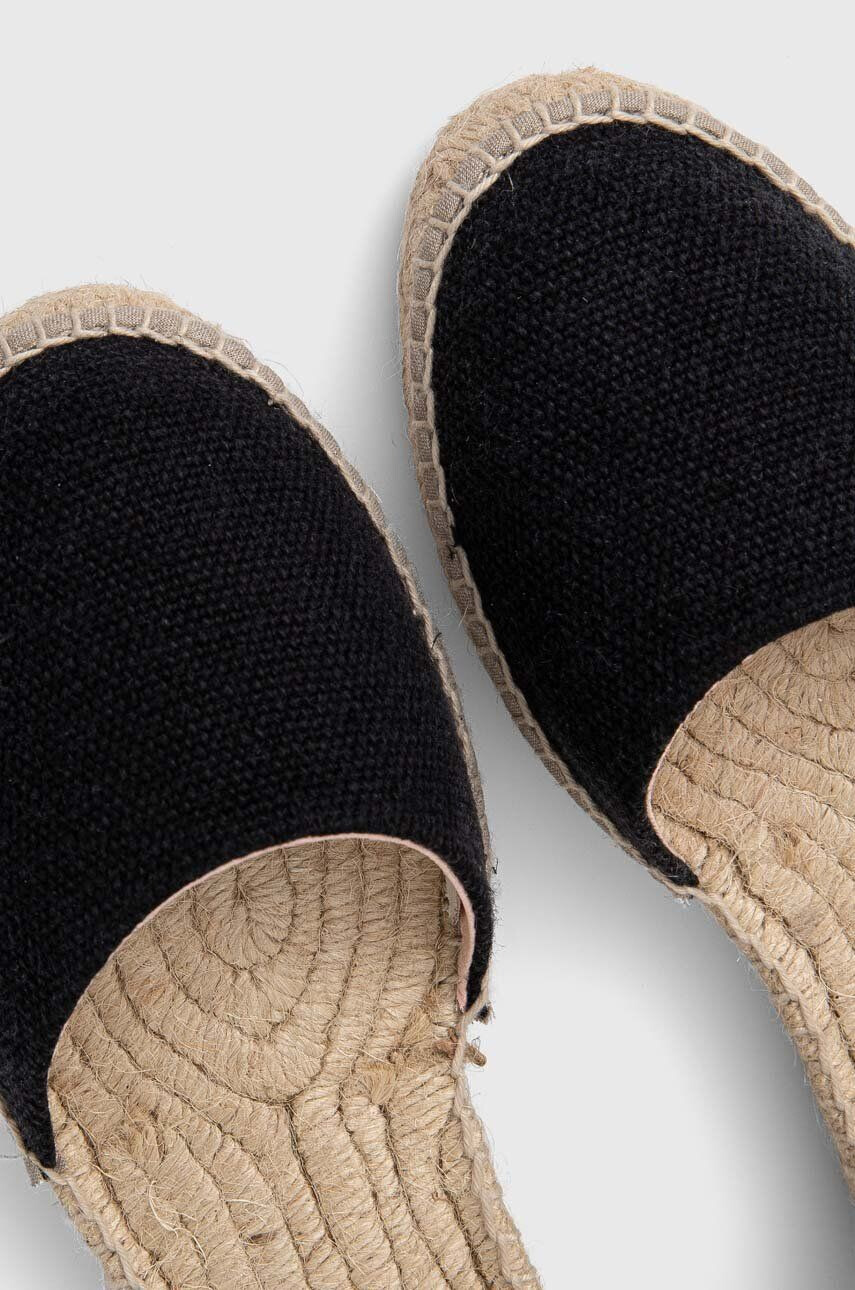 Manebi espadrile culoarea negru - Pled.ro