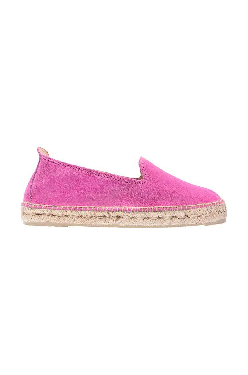 Manebi espadrile din piele intoarsa Flat Espadrilles culoarea violet R 3.6 N0 - Pled.ro