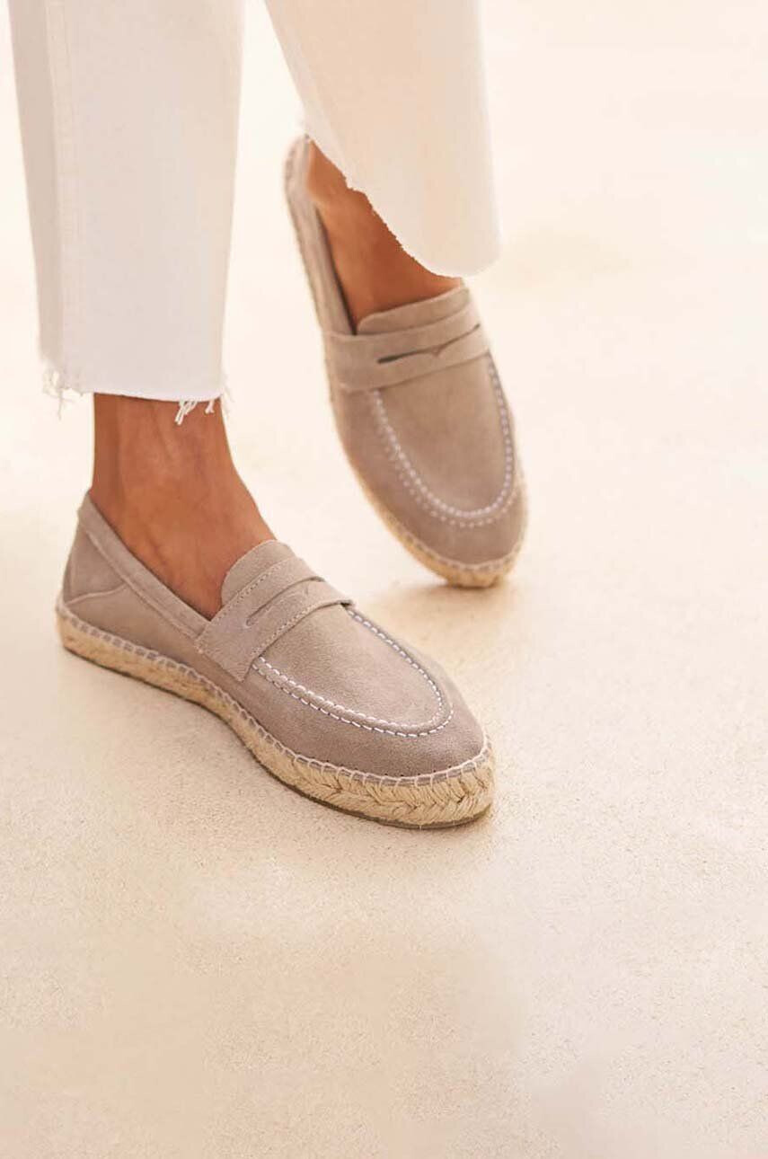 Manebi espadrile din piele intoarsa Loafers Espadrilles culoarea maro W 1.9 LW - Pled.ro