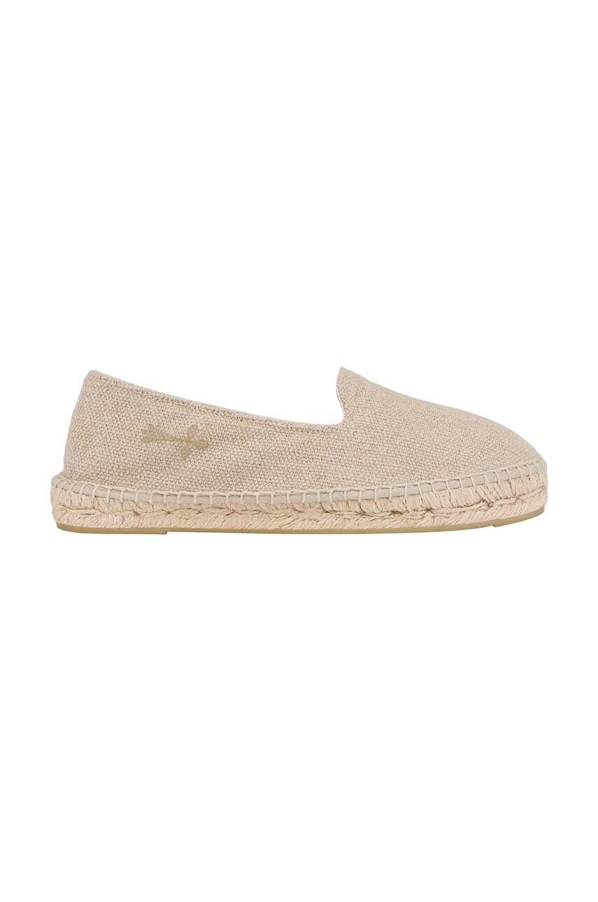 Manebi espadrile Flat Espadrilles culoarea bej O 7.1 N0 - Pled.ro