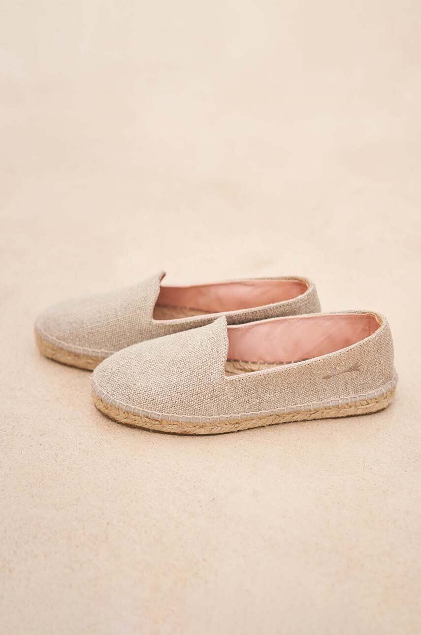 Manebi espadrile Flat Espadrilles culoarea bej O 7.1 N0 - Pled.ro