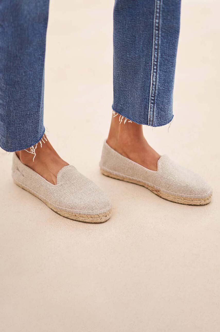 Manebi espadrile Flat Espadrilles culoarea bej O 7.1 N0 - Pled.ro