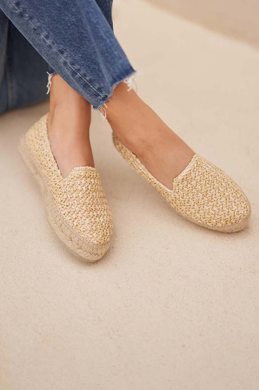 Manebi espadrile Flat Espadrilles culoarea bej V 2.7 N0 - Pled.ro