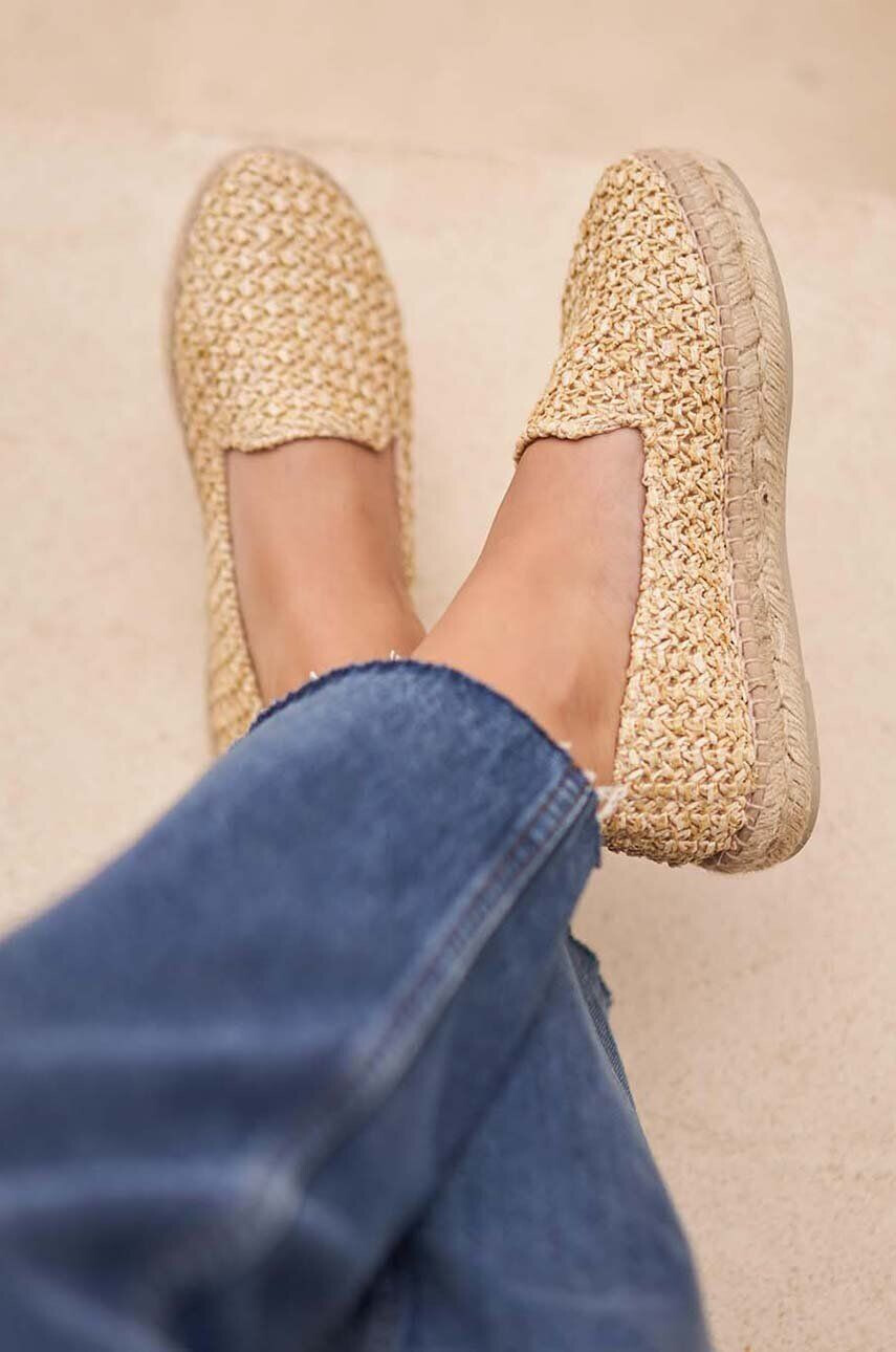 Manebi espadrile Flat Espadrilles culoarea bej V 2.7 N0 - Pled.ro