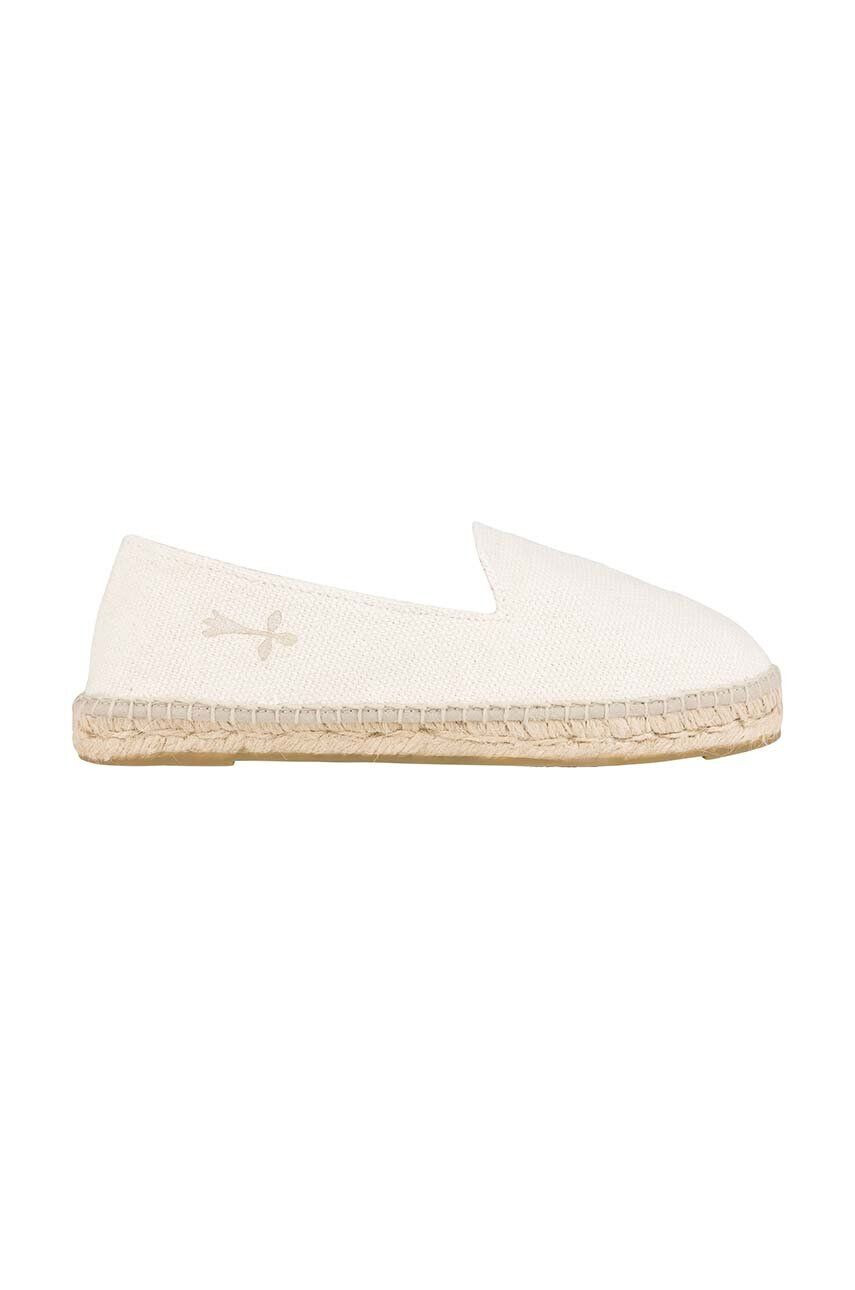 Manebi espadrile Flat Espadrilles culoarea alb O 7.0 N0 - Pled.ro