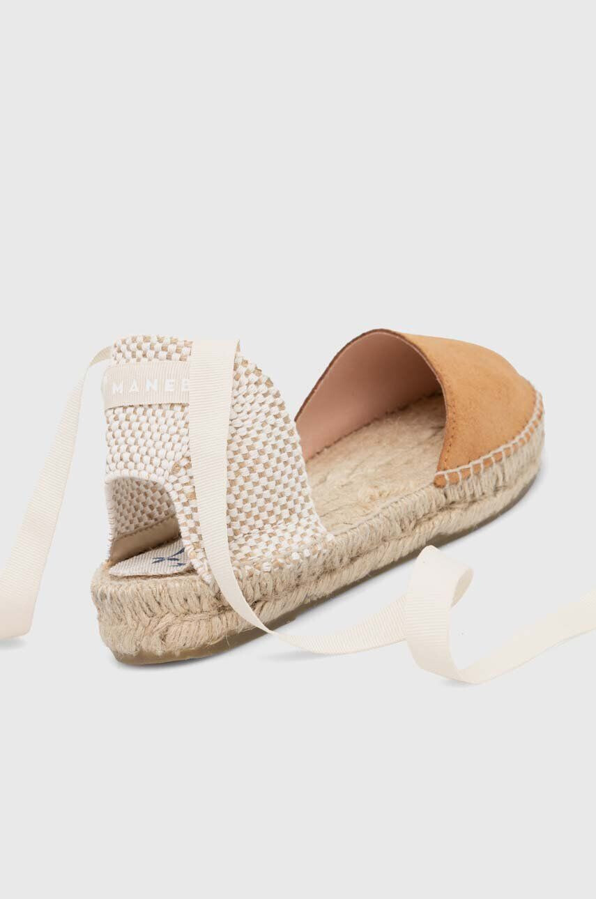 Manebi espadrile Flat Valenciana Espadrilles culoarea maro R 3.9 P0 - Pled.ro