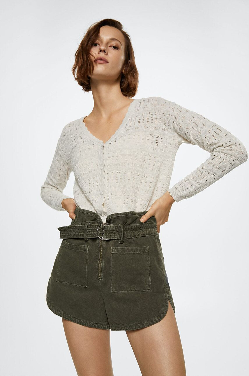 Mango cardigan Gordon femei culoarea gri light - Pled.ro