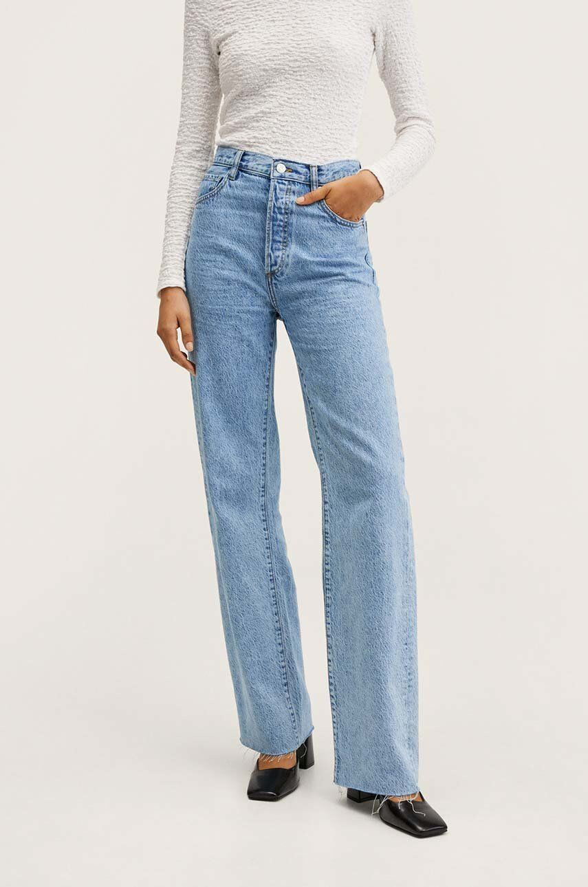 Mango jeansi femei high waist - Pled.ro