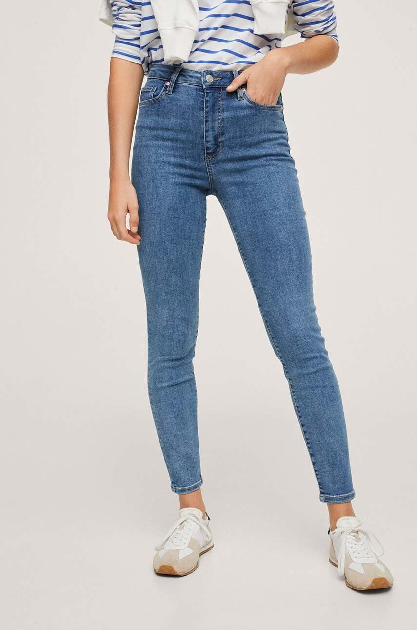 Mango jeansi femei high waist - Pled.ro