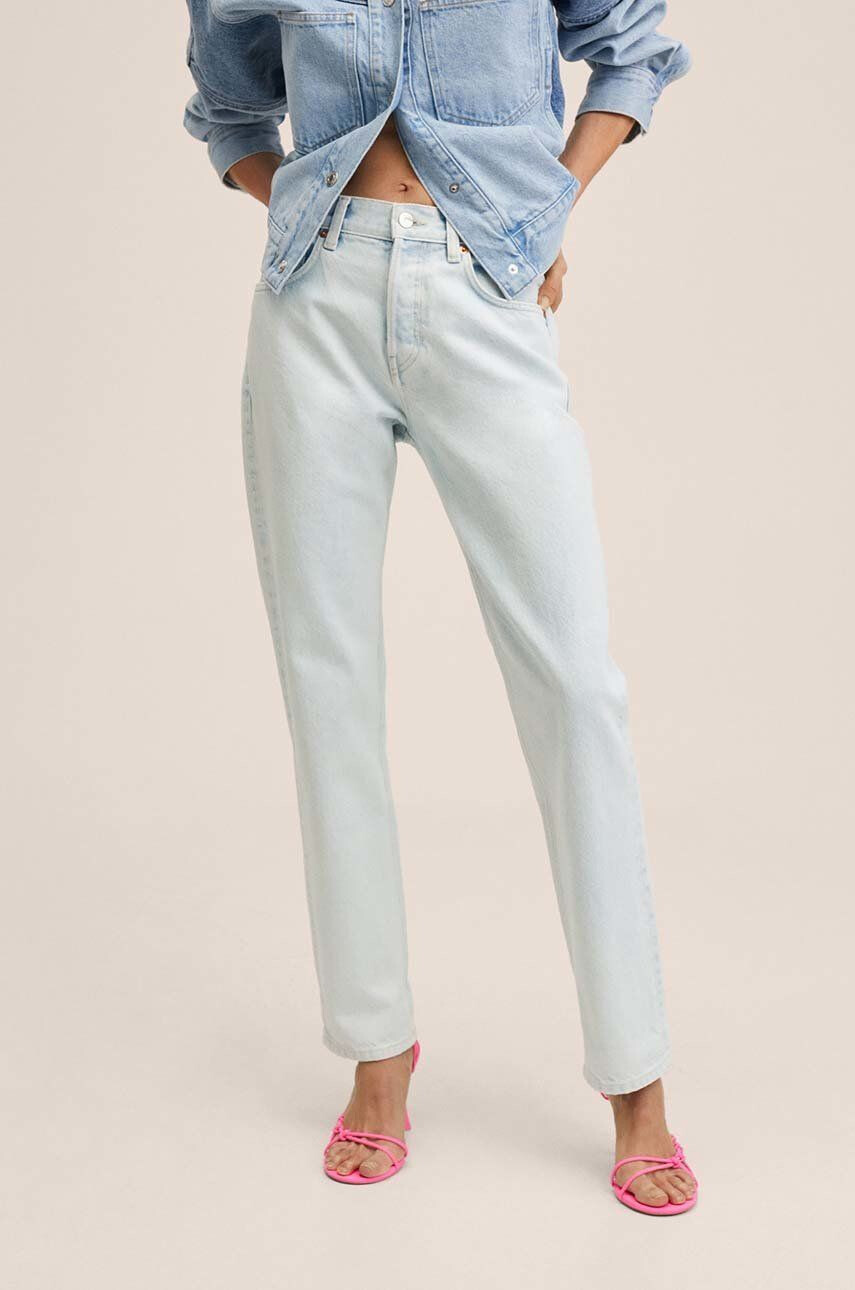 Mango jeansi Bella femei medium waist - Pled.ro