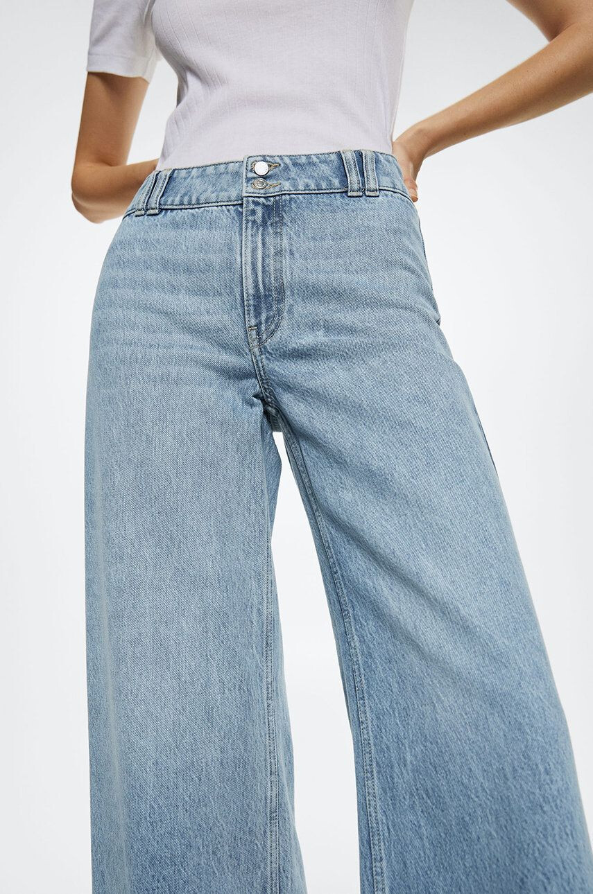 Mango jeansi Culotte femei high waist - Pled.ro