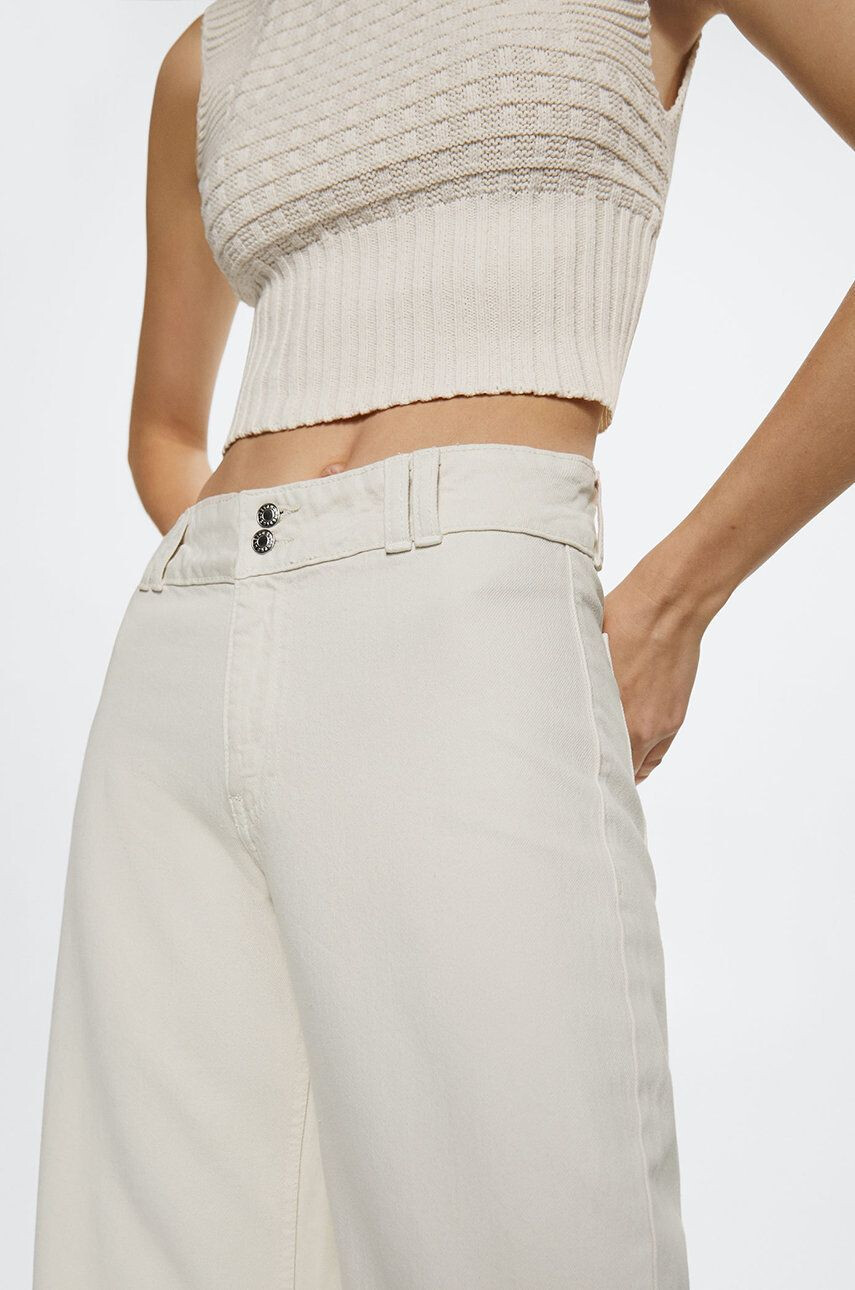 Mango jeansi Culotte femei medium waist - Pled.ro