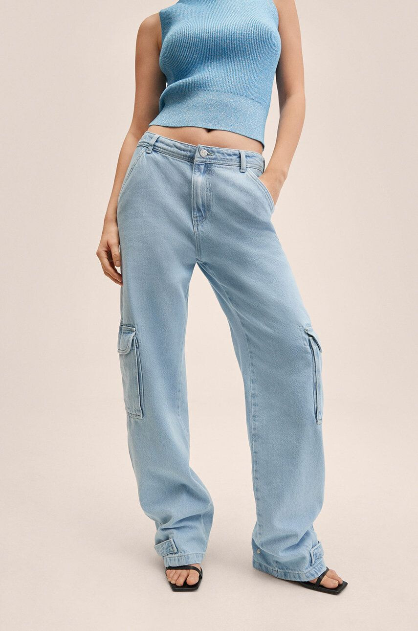 Mango jeansi Greta femei high waist - Pled.ro