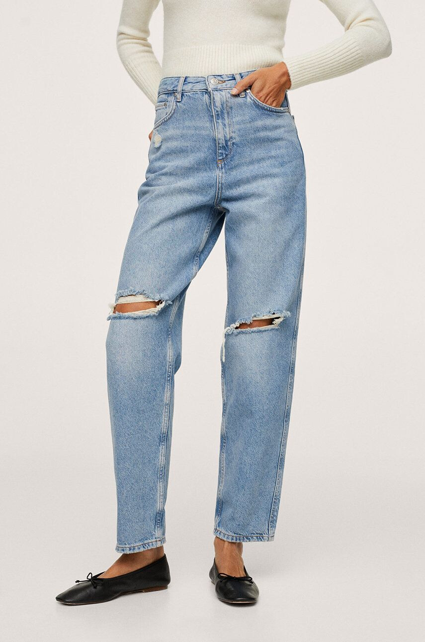 Mango jeansi Janet femei high waist - Pled.ro