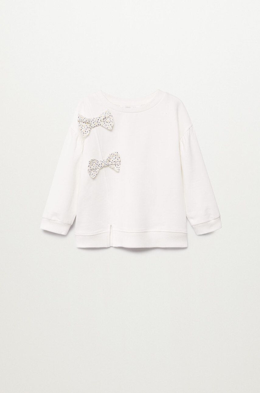 Mango Kids Bluza copii ALBA - Pled.ro