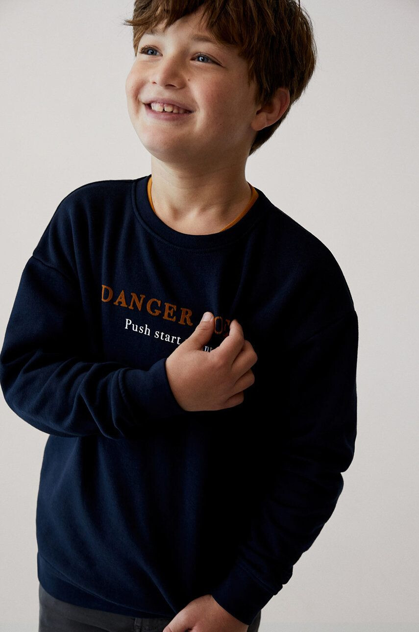 Mango Kids Bluza copii DANGER - Pled.ro