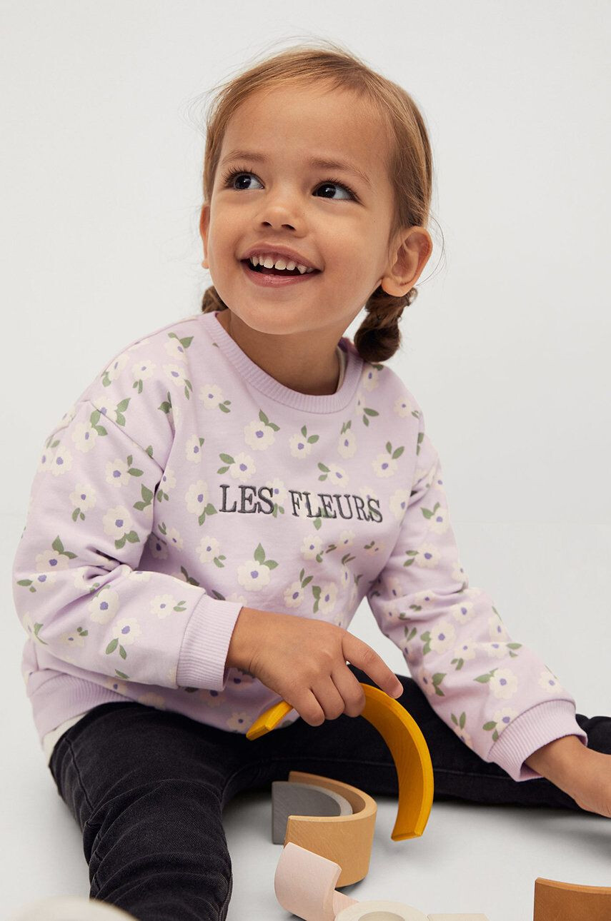 Mango Kids Bluza copii FLEURS - Pled.ro