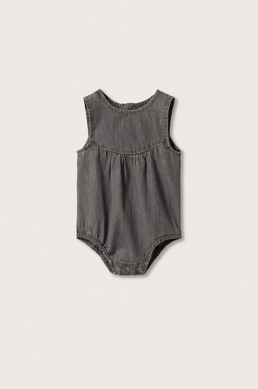 Mango Kids body bebe culoarea gri - Pled.ro