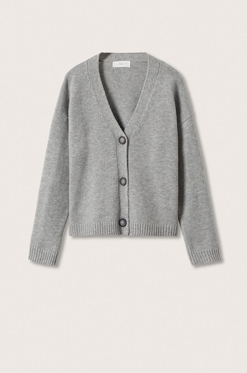 Mango Kids cardigan copii culoarea gri - Pled.ro