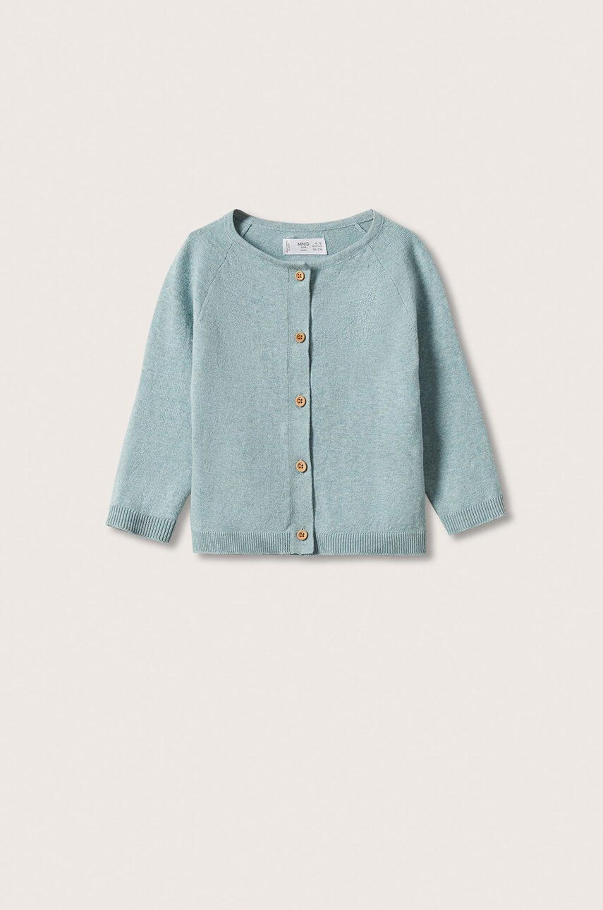 Mango Kids cardigan copii Nala culoarea verde light - Pled.ro