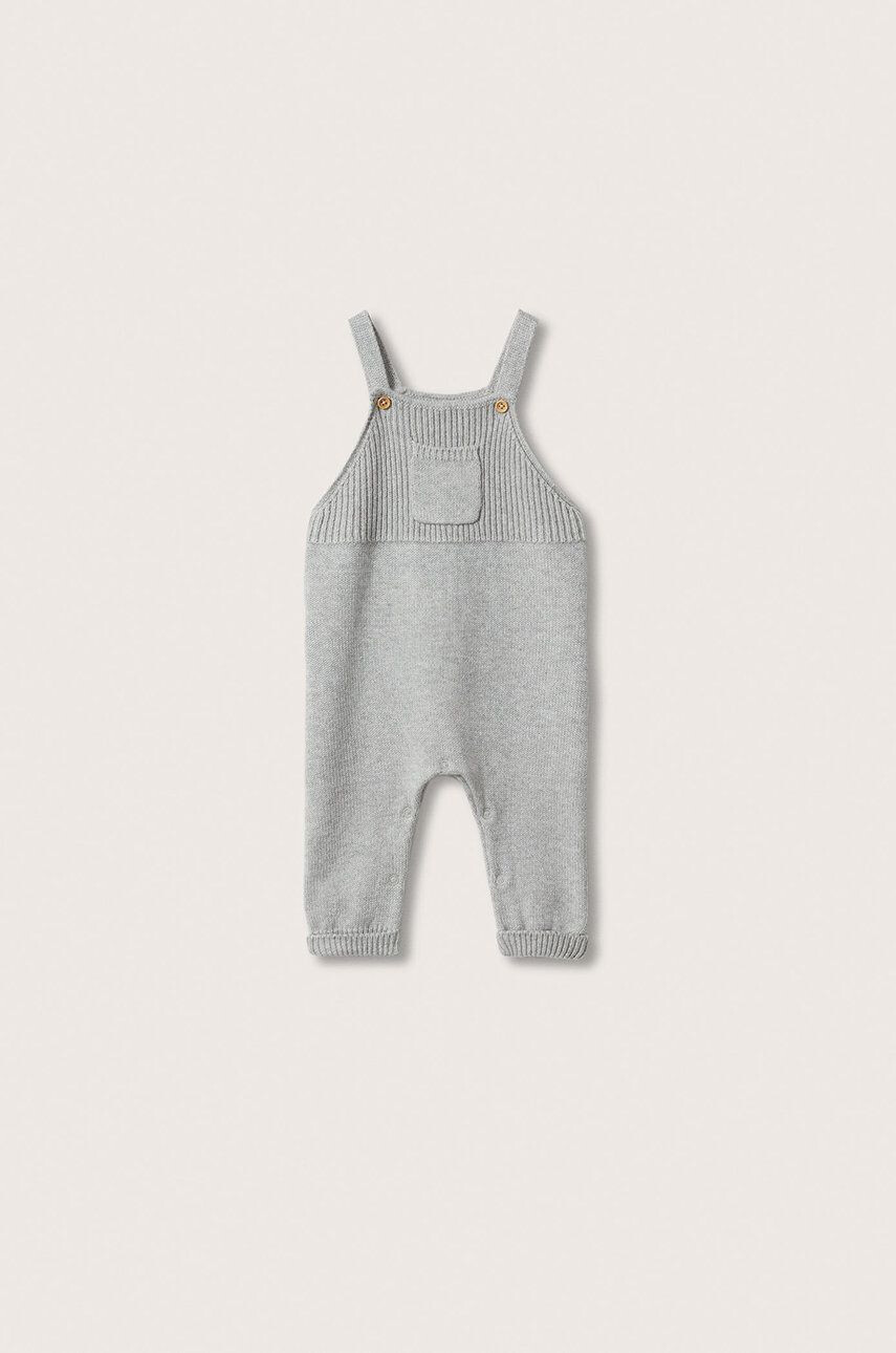 Mango Kids combinezon bebe culoarea gri - Pled.ro