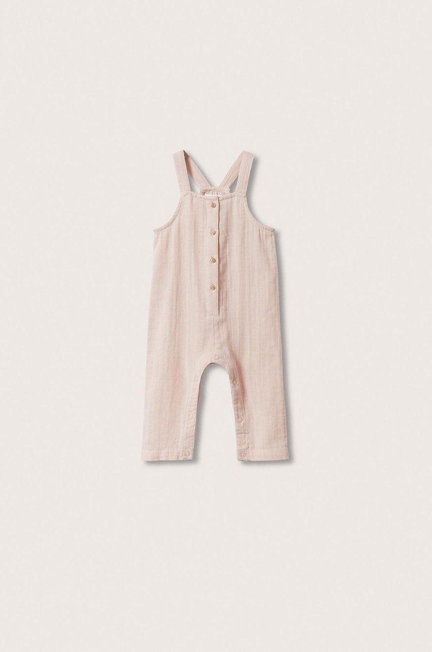 Mango Kids combinezon bebe culoarea roz - Pled.ro