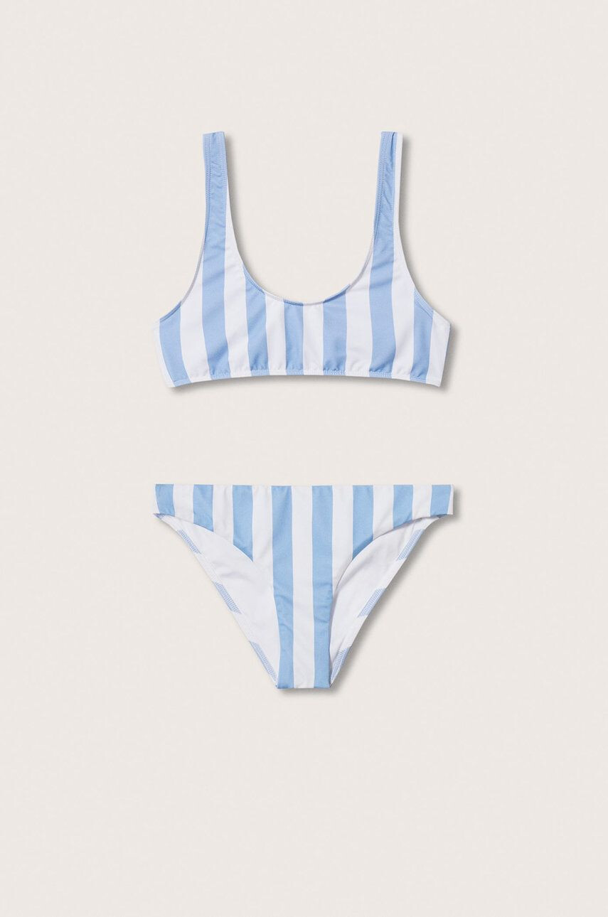 Mango Kids costum de baie pentru copii din dou�� piese Marb culoarea turcoaz - Pled.ro