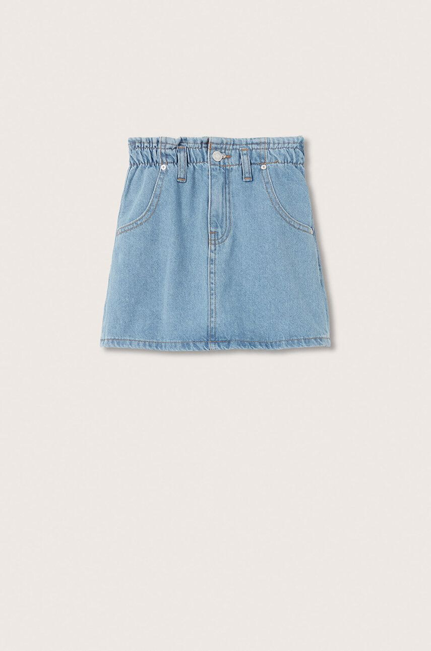 Mango Kids fusta denim pentru copii culoarea violet mini drept - Pled.ro