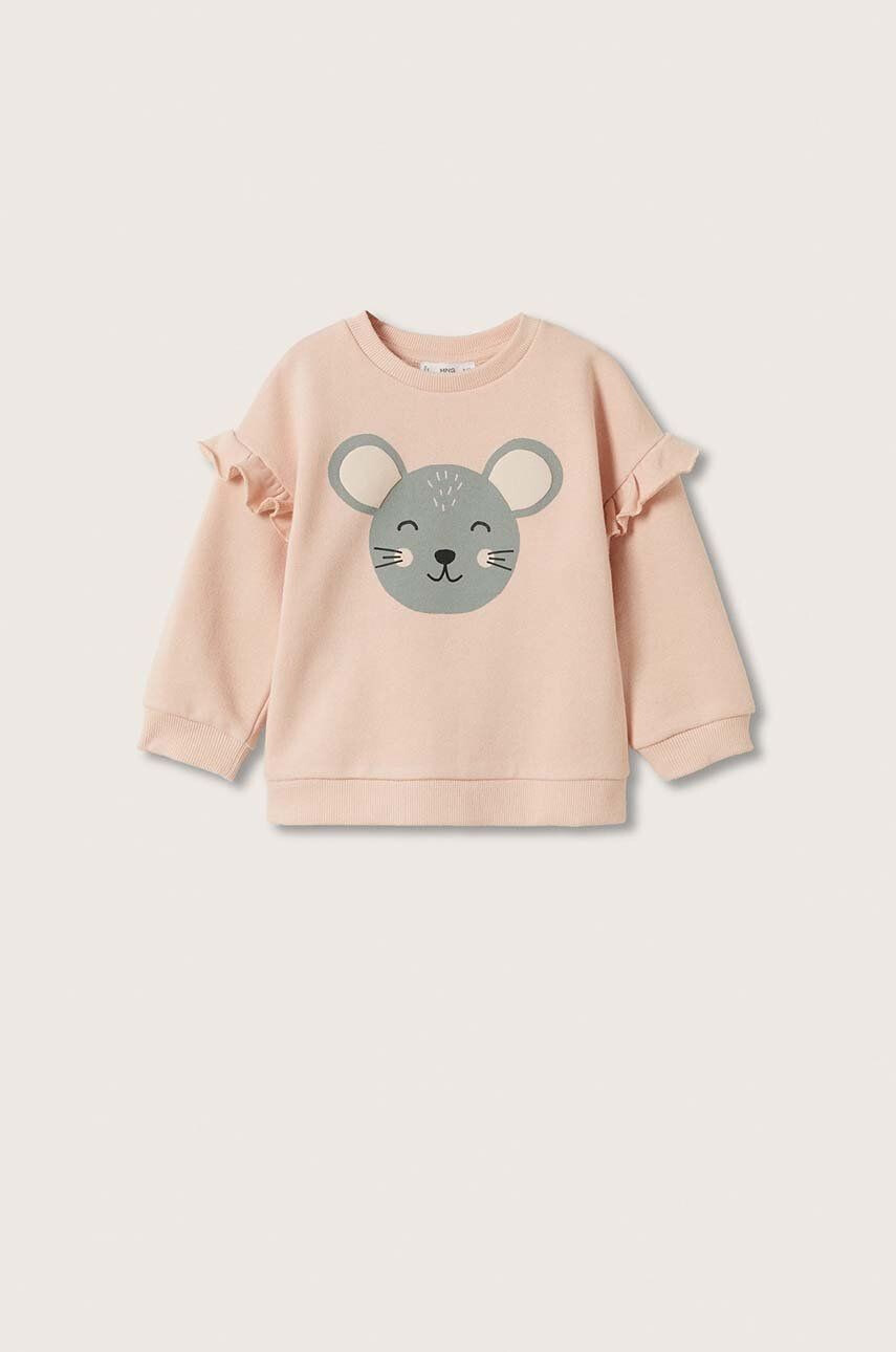 Mango Kids hanorac de bumbac pentru copii - Pled.ro