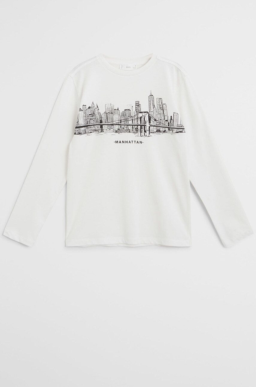 Mango Kids Longsleeve copii Cities - Pled.ro