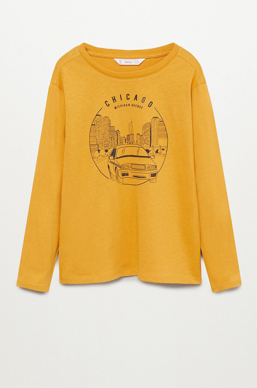 Mango Kids Longsleeve copii Cities - Pled.ro