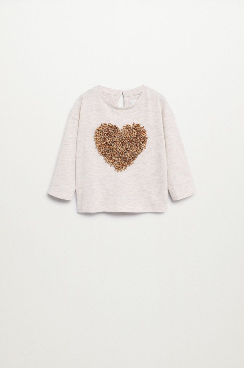 Mango Kids Longsleeve copii Corazon - Pled.ro