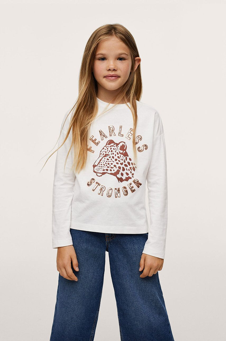 Mango Kids Longsleeve copii Fiera - Pled.ro