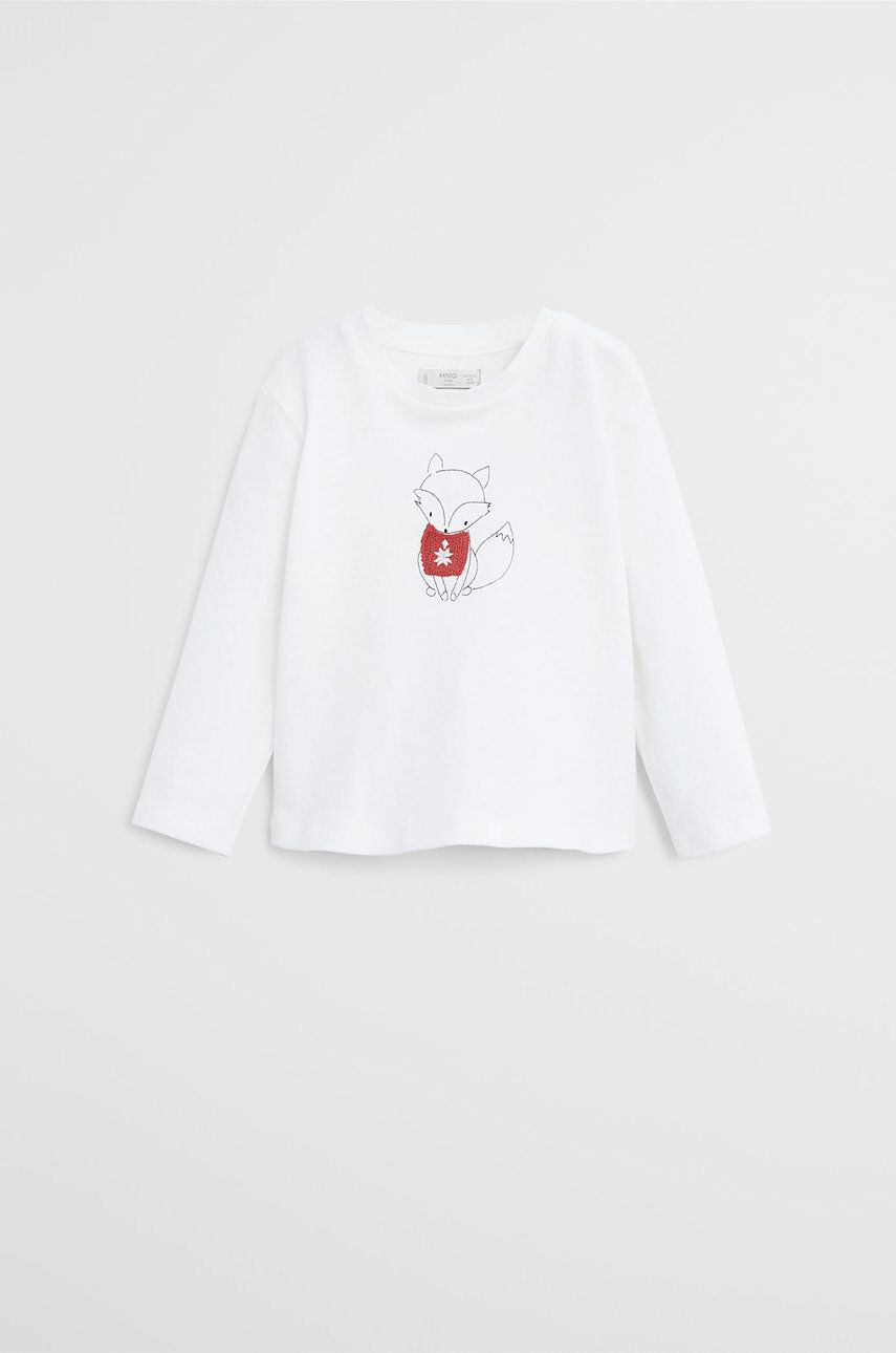 Mango Kids Longsleeve copii Foxy 62-80 cm - Pled.ro