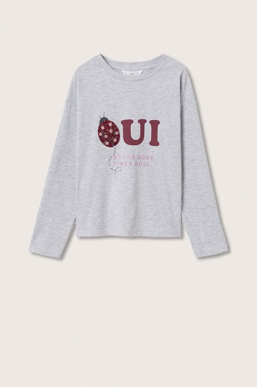 Mango Kids Longsleeve copii Oui - Pled.ro