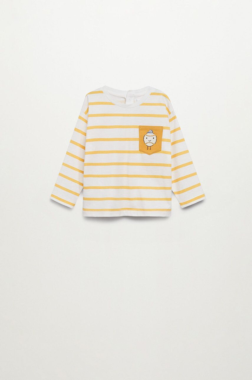 Mango Kids Longsleeve copii Pocket - Pled.ro