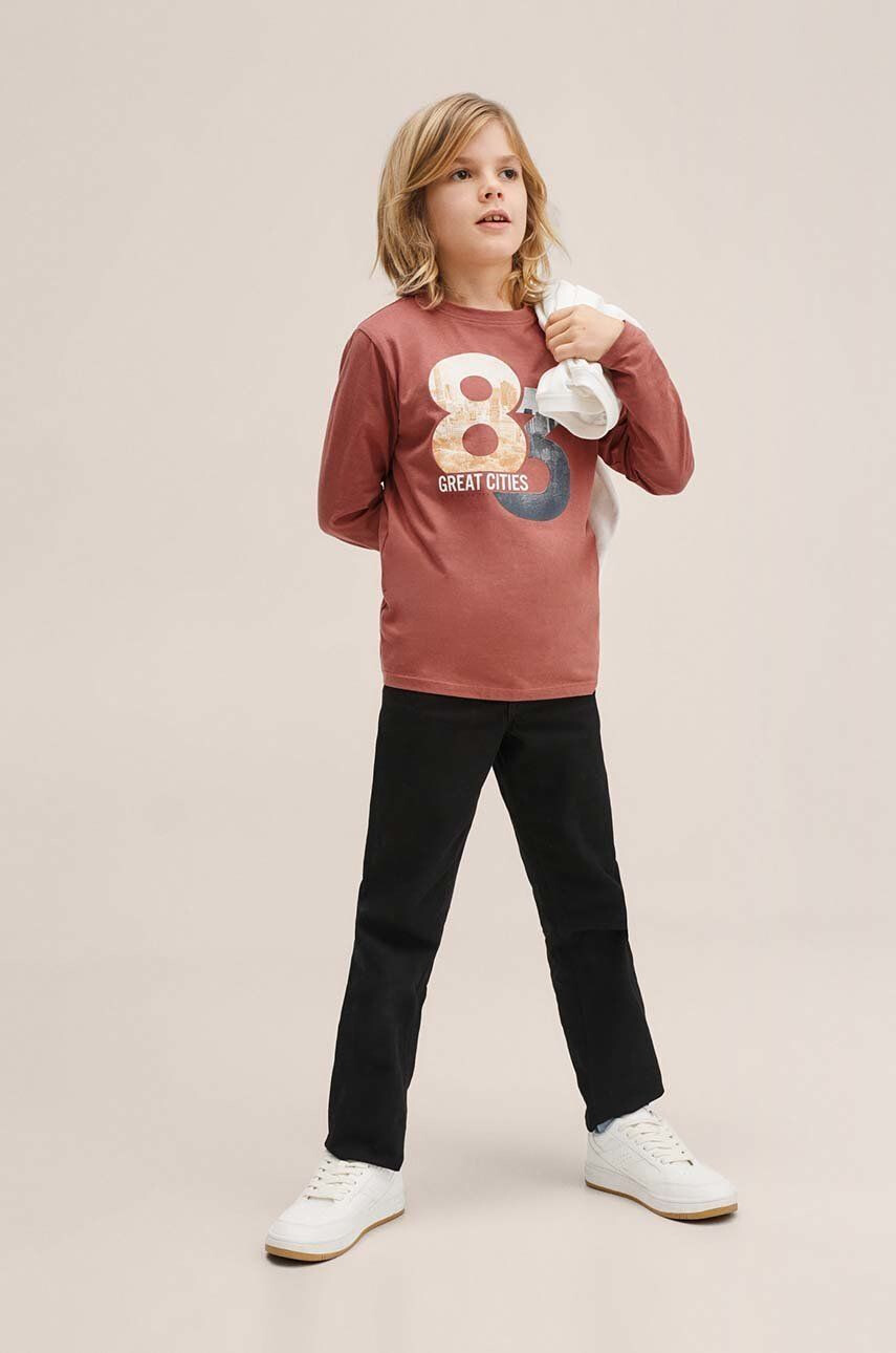 Mango Kids longsleeve din bumbac pentru copii - Pled.ro