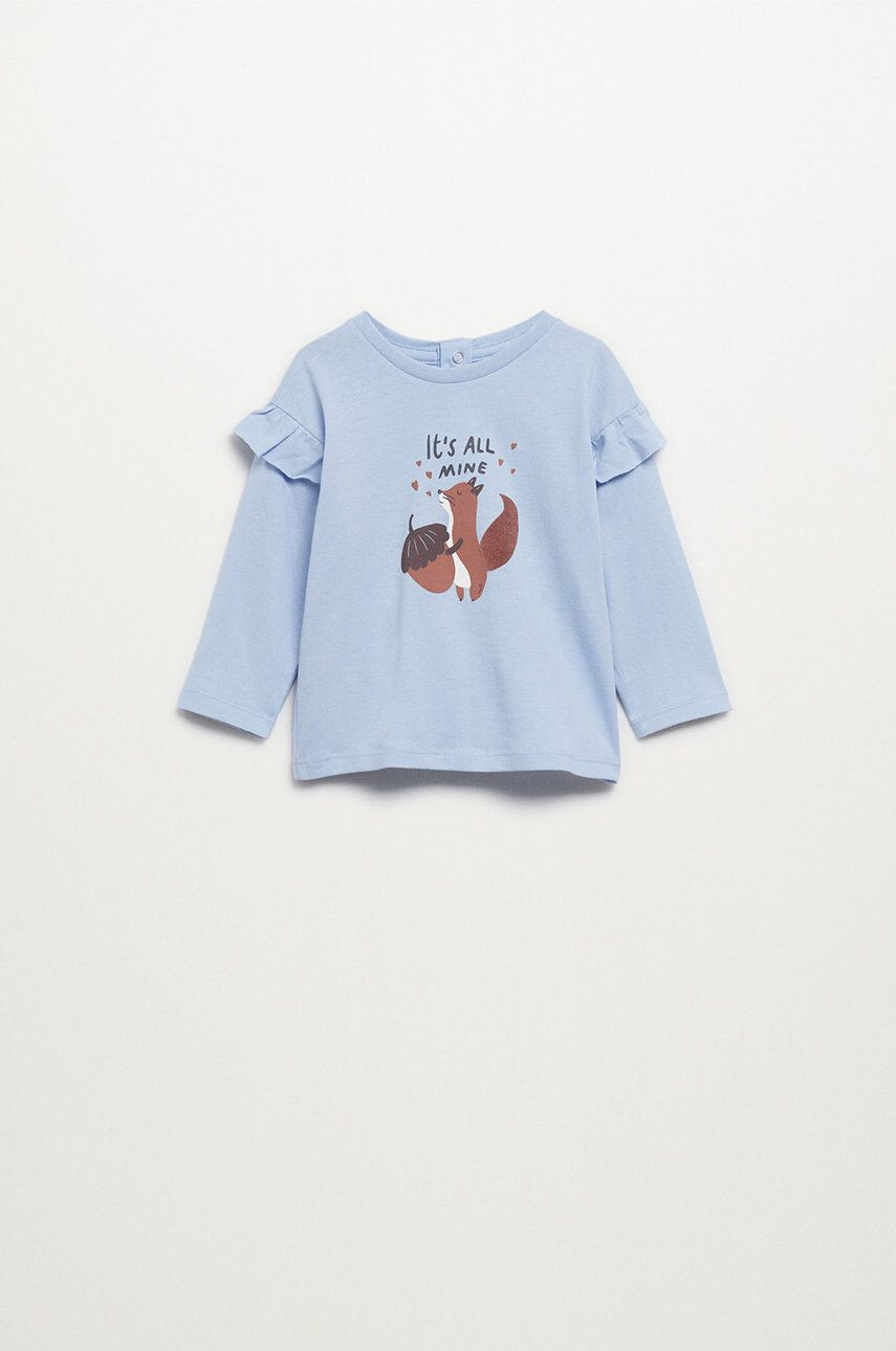 Mango Kids Longsleeve din bumbac pentru copii - Pled.ro