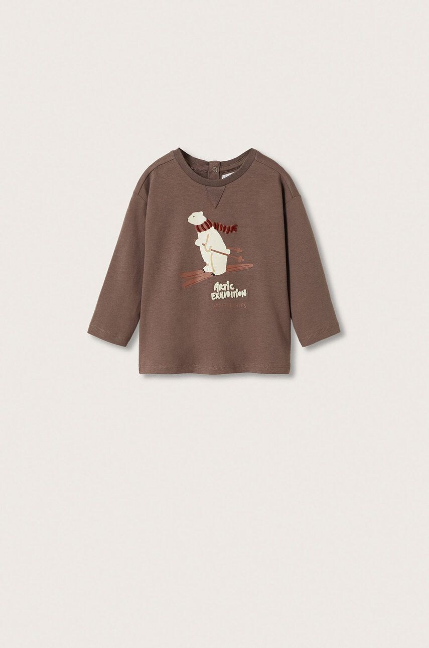 Mango Kids Longsleeve din bumbac pentru copii - Pled.ro